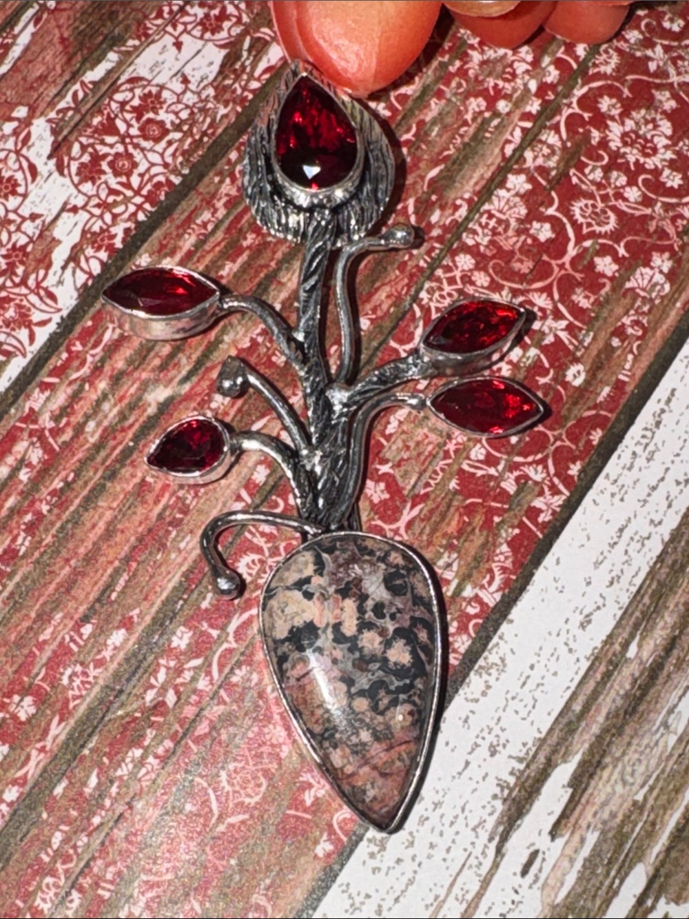 Mexican Birds Eye Jasper Pendant